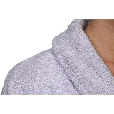 100% Cotton Ultra-Soft Terry Adult Unisex Lightweight Luxury Bathrobe By Blue Nile Mills - Image 4
