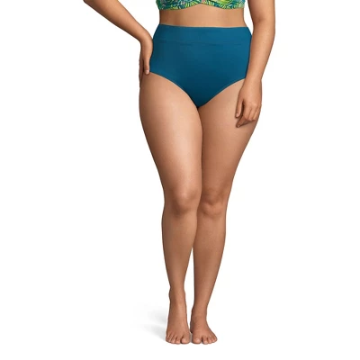 Lands' End Women's Tummy Control High Waisted Bikini Bottoms - Image 11