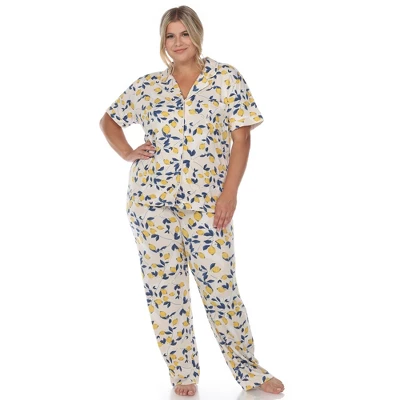 Plus Size Tropical Print Pajama Set - Image 6