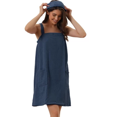 Cheibear Womens Towel Wrap Bathrobe Spa Towels Robe With Adjustable Closure For Gym Shower - Image 11