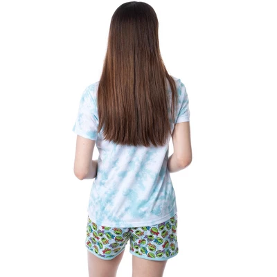 Teenage Mutant Ninja Turtles Women's Tie-Dye Sleep Pajama Set Short Multicolored