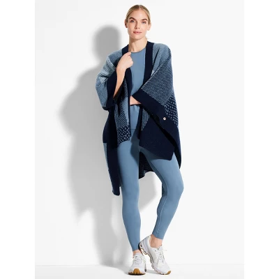 NIC + ZOE Cozy Reversible Jacquard Pullover - Aqua Multi, 1SZ - Image 4