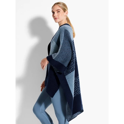 NIC + ZOE Cozy Reversible Jacquard Pullover - Aqua Multi, 1SZ - Image 5