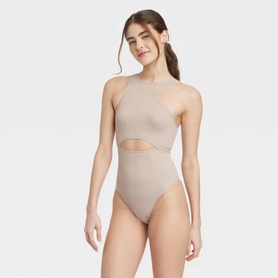 Women's Cut Out Bodysuit - Colsie⢠Beige