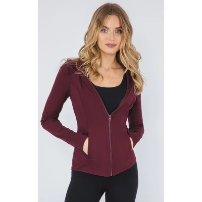 Yogalicious - Women's Slim Fit Hooded Track Jacket - Image 17