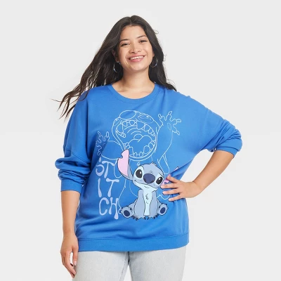 Women's Stitch Cozy Graphic Sweatshirt - Blue - Image 4