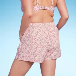 Women's Floral Print High-Rise Board Shorts - Kona Sol™ Pink