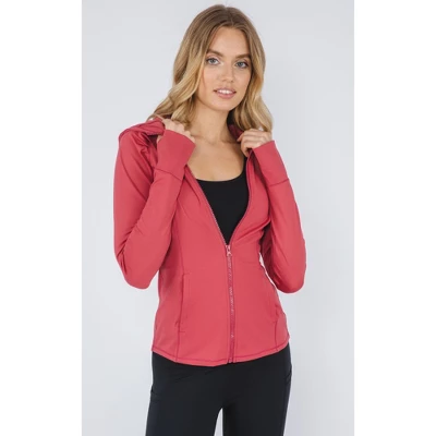 Yogalicious - Women's Slim Fit Hooded Track Jacket - Image 18