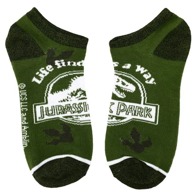 Jurassic Park Classic Logo Mixed Art Women's 5-Pack Ankle Socks - Image 5