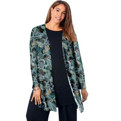 Jessica London Women’s Plus Size Everyday Knit Open Front Cardigan - Image 6