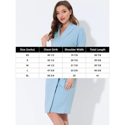 Cheibear Womens Robe Knit Lace Trim Lounge Sleepwear Long Sleeve Bathrobe - Image 4