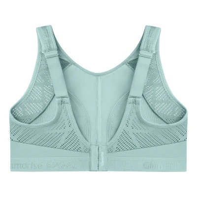 Glamorise Womens No-Sweat Mesh Sports Wirefree Bra 1068 Jade - Image 4