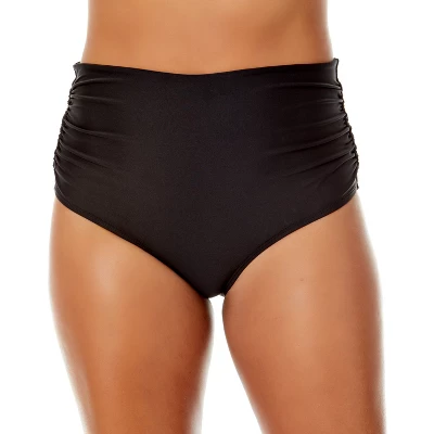 Anne Cole - Women's Side Shirred High Waist Bikini Bottom - Image 3