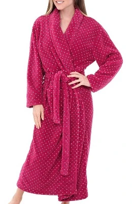Women's Warm Fleece Winter Robe, Long Soft Plush Bathrobe - Image 15