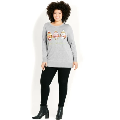 Women's Plus Size Robin Sweater - Gray | EVANS - Image 2