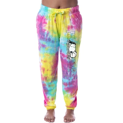 Peanuts Womens' Snoopy Nap Time Character Sleep Jogger Pajama Pants Multicolored - Image 3