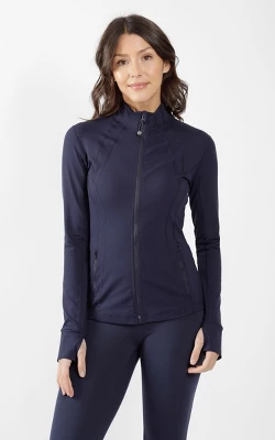 90 Degree By Reflex Womens Lightweight, Full Zip Running Track Jacket