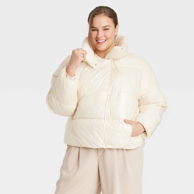 Women's Short Relaxed Puffer Jacket - A New Day™ - Image 5