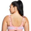 Glamorise Womens High Impact Wonderwire Sports Underwire Bra 9066 Pink Blush Print
