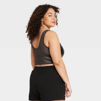 Women's Faux Leather Corset - Colsie⢠Black - Image 4