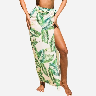 Women's Tropical Leaf Tie Side Cover-Up Bottom - Cupshe - Image 5