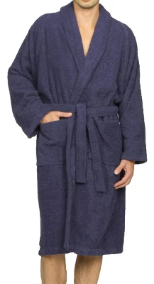 100% Cotton Ultra-Soft Terry Adult Unisex Lightweight Luxury Bathrobe By Blue Nile Mills - Image 12