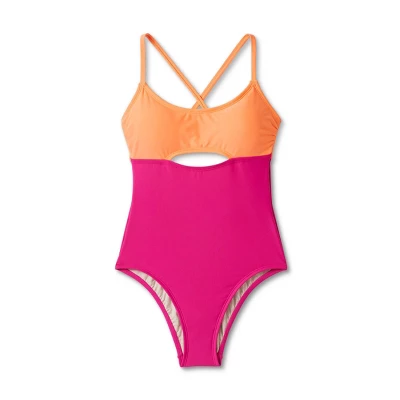 Women's Cut Out Colorblock Medium Coverage One Piece Swimsuit - Kona Sol™ Multi - Image 4