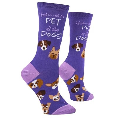 Cool Socks My Dog, Cat Is My Therapist Fun Print Novelty Crew Socks For Women, Size 5-10 - Image 2