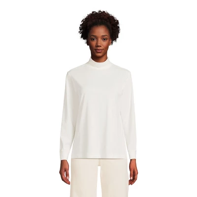 Lands' End Women's Plus Size Long Sleeve Super T Mock - Image 2