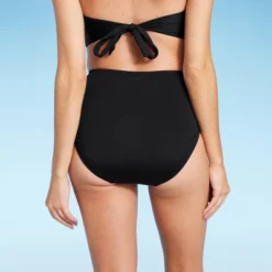 Women's Shirred High Waist Brief Full Coverage Bikini Bottom - Shade & Shore™