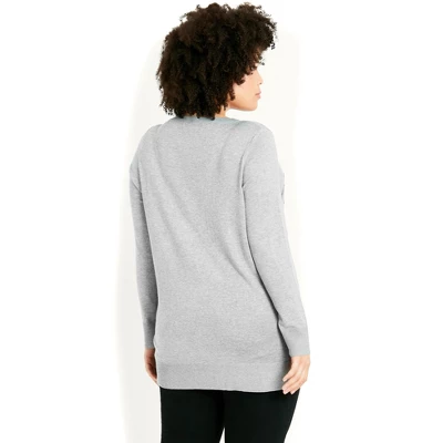 Women's Plus Size Robin Sweater - Gray | EVANS