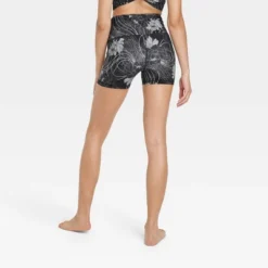 Women's Floral Print High-Rise Bike Shorts 4" - JoyLabâ„¢