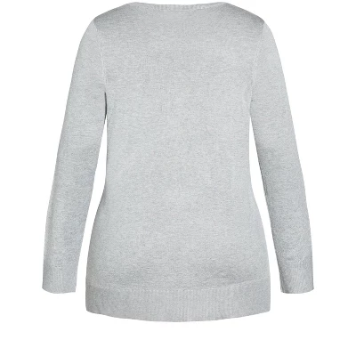 Women's Plus Size Robin Sweater - Gray | EVANS - Image 5