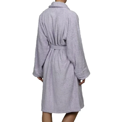 100% Cotton Ultra-Soft Terry Adult Unisex Lightweight Luxury Bathrobe By Blue Nile Mills - Image 2
