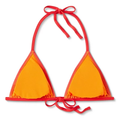Women's Triangle Bikini Top - Wild Fable⢠Orange Ombre Print - Image 6