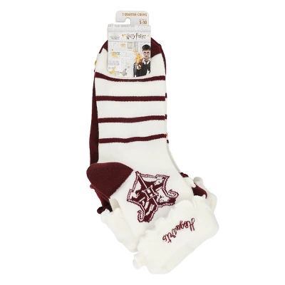 Harry Potter Hogwarts Icons 3-Pair Women's Quarter Crew Socks - Image 4