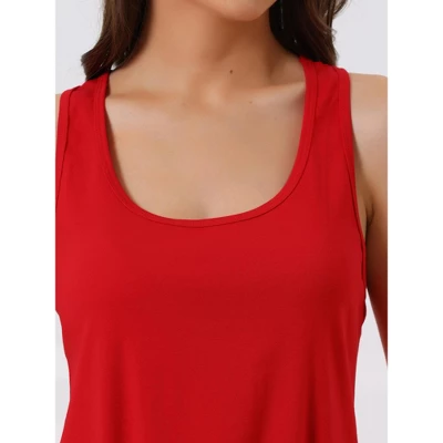 Cheibear Women's Tank Racerback Sleeveless Nightgown - Image 3