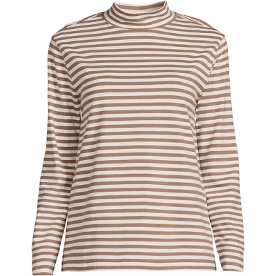 Lands' End Women's Plus Size Long Sleeve Super T Mock - Image 9