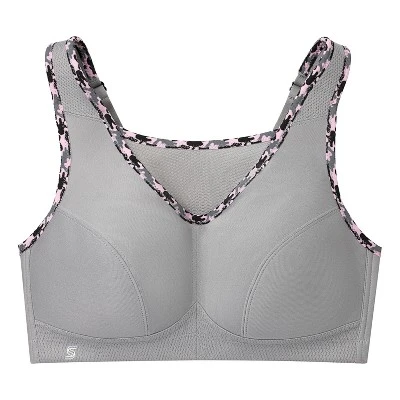 Glamorise Womens No-Bounce Camisole Sports Wirefree Bra 1066 Soft Gray - Image 3