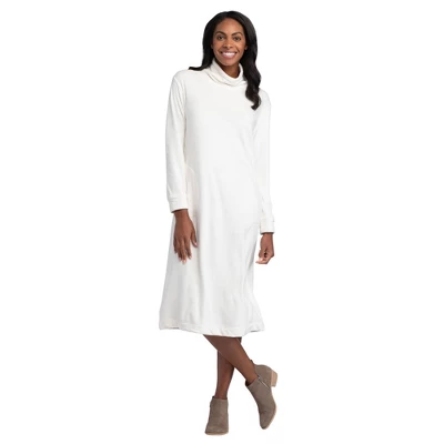 Softies 46" Feather Velour Funnel Neck Lounge Dress - Image 8