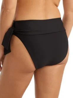 Birdsong Women's Eco Onyx Sash Fold-Over Bikini Bottom - S20237-EONYX