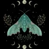 Junior's Design By Humans Luna And Moth By EpisodicDrawing T-Shirt