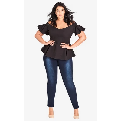 Women's Plus Size Harley Regular Skinny Jean - Denim | CITY CHIC - Image 4
