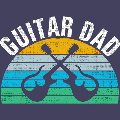 Women's Design By Humans Retro Dueling Electric Guitar Dad By DragonTee Racerback Tank Top