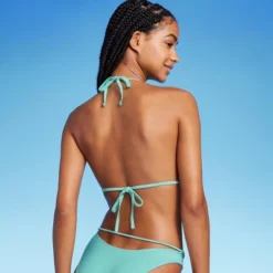 Women's Beaded Strap Triangle Bikini Top - Wild Fableā¢