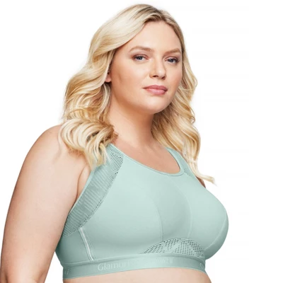 Glamorise Womens No-Sweat Mesh Sports Wirefree Bra 1068 Jade - Image 2