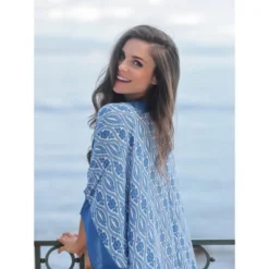 Shiraleah Blue Floral Print Cover Up