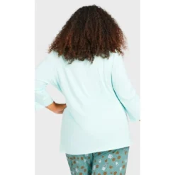 Women's Plus Size Tea & Cookies Sleep Top - Mint | AVENUE
