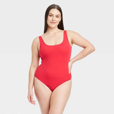 Women's Cotton Bodysuit - Auden™ Red - Image 3