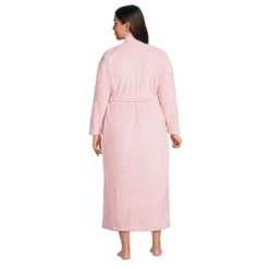 Lands' End Women's Cozy Plush Long Wrap Robe